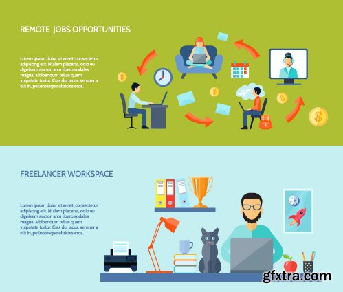 Templates banner flat design concept vector 22