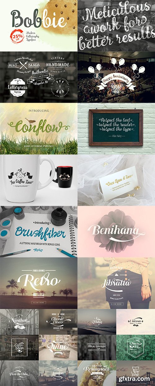 10 Dollar Bundle vol.4 – 16 Custom Fonts!