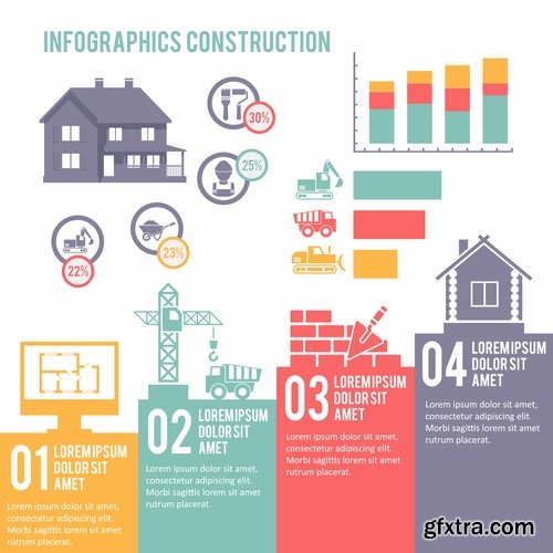 Collection of vector image conceptual business infographics #10-25 Eps