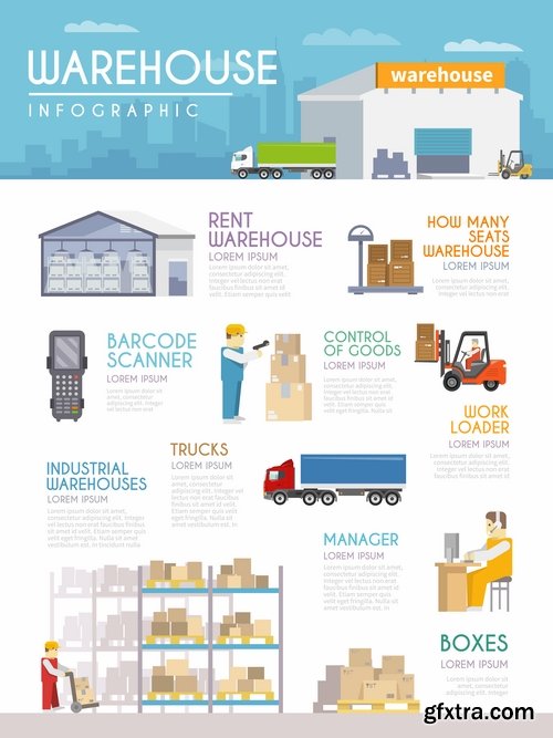 Collection of vector image conceptual business infographics #10-25 Eps