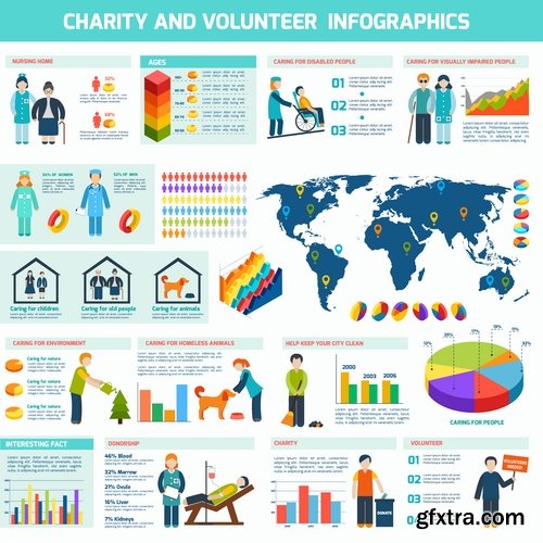 Collection of vector image conceptual business infographics #10-25 Eps