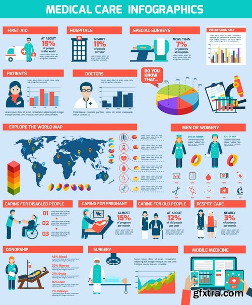 Collection of vector image conceptual business infographics #10-25 Eps