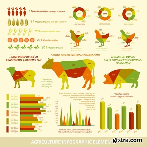 Collection of vector image conceptual business infographics #10-25 Eps