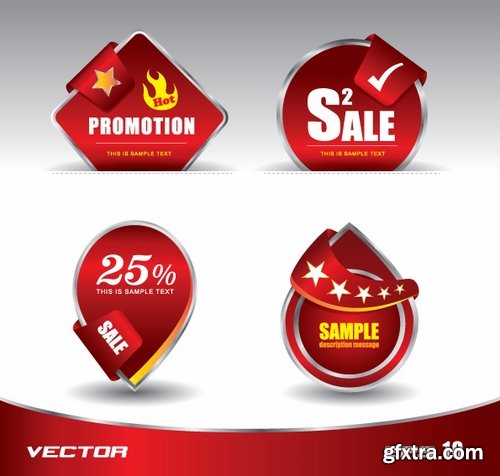 Collection of vector image label on various subjects #2-25 Eps