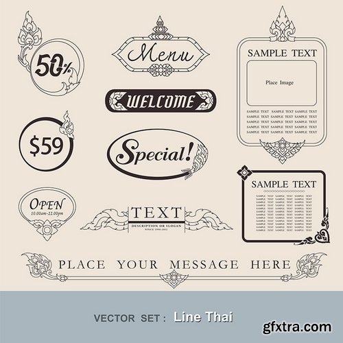 Collection of vector image label on various subjects #2-25 Eps