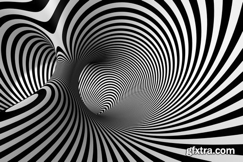 Striped backgrounds illusions