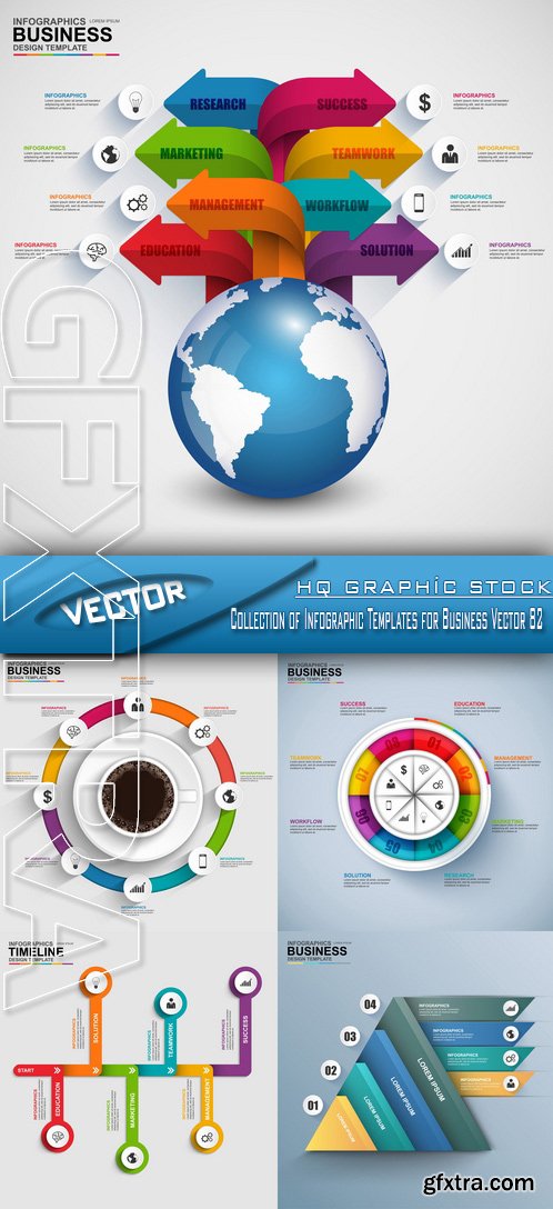 Stock Vector - Collection of Infographic Templates for Business Vector 82