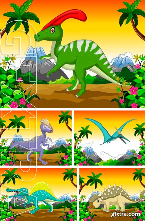 Stock Vectors - Dinosaur cartoon for your design