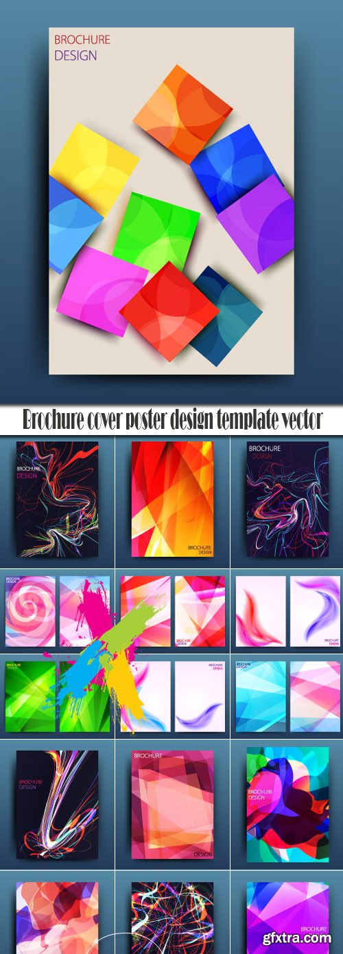 Brochure cover poster design template vector