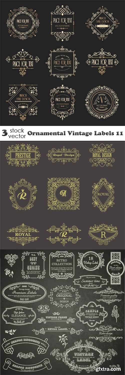 Vectors - Ornamental Vintage Labels 11