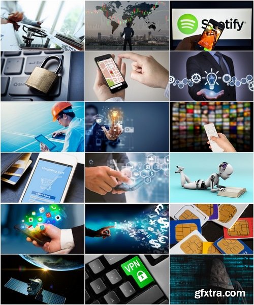 Collection of high-tech technology concept businessman business business idea 25 HQ Jpeg