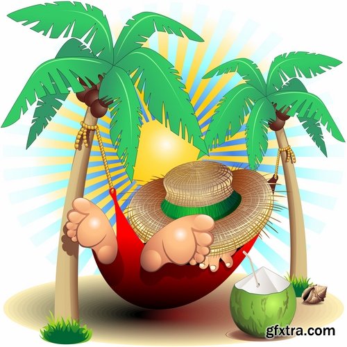 Collection of vector image coconut coconut juice pulp nut 25 EPS