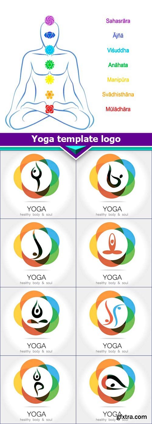 Yoga template logo 9X EPS