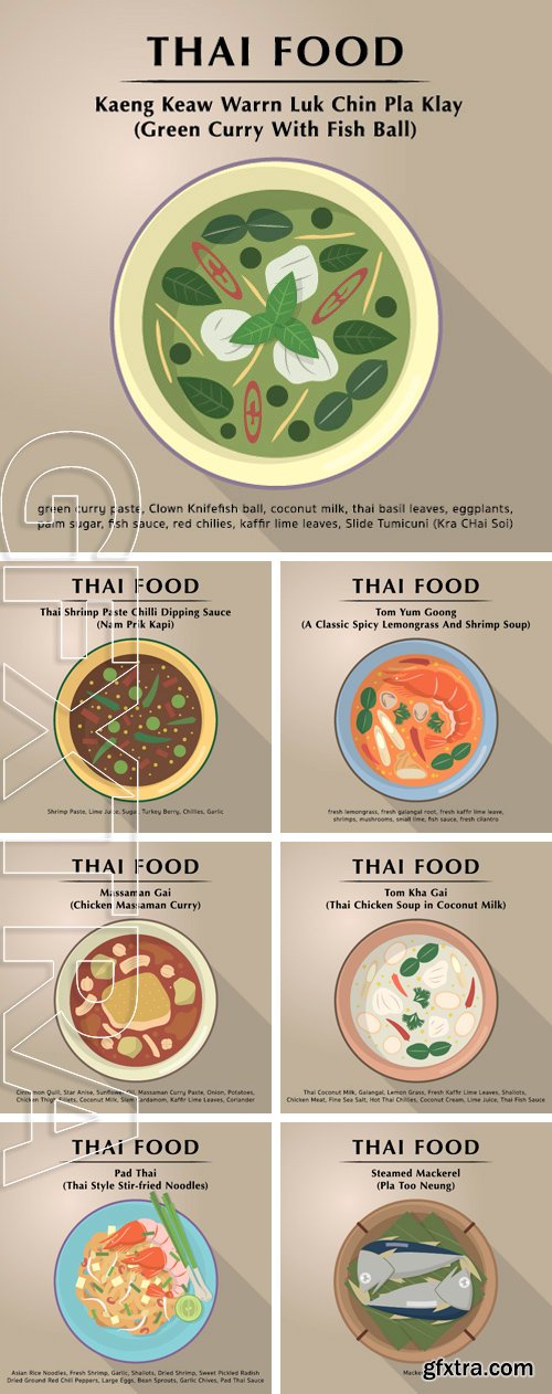 Stock Vectors - Thai Food. Vector illustration