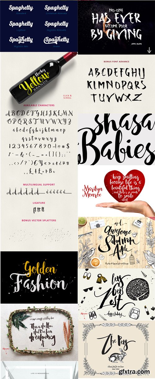 10 Dollar Bundle vol.5 – 18 Custom Fonts!