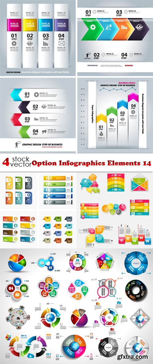 Vectors - Option Infographics Elements 14