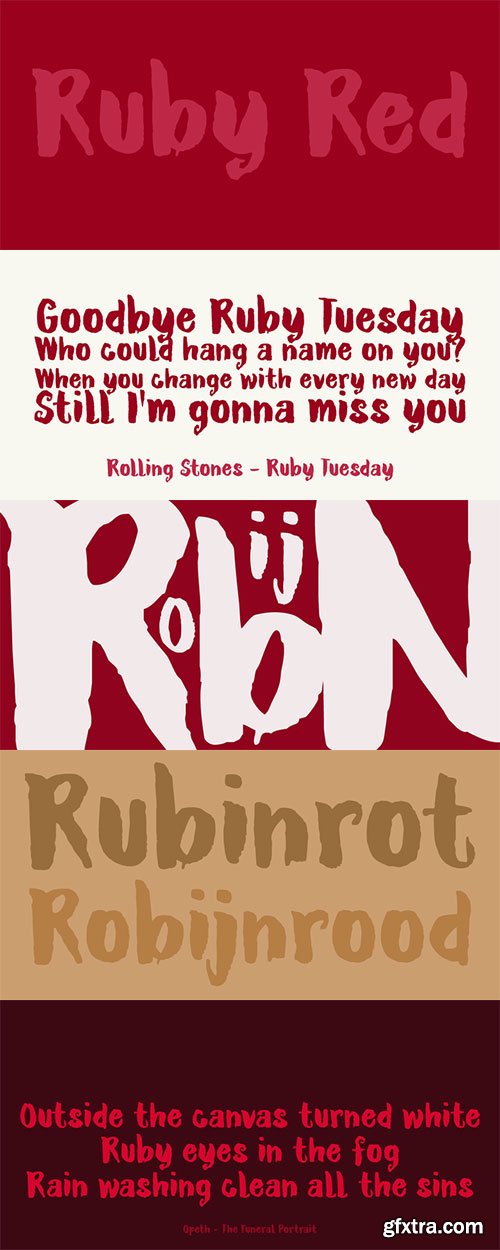 Ruby Red - Playful Font Made with Ink & Brush