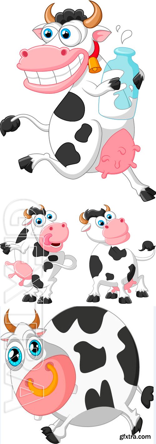 Stock Vectors - Happy cartoon cow illustration