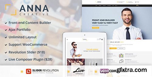 ThemeForest - Anna v1.0 - Creative Multipurpose WordPress Theme - 11620730