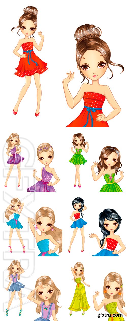 Stock Vectors - Fashion beautiful girl