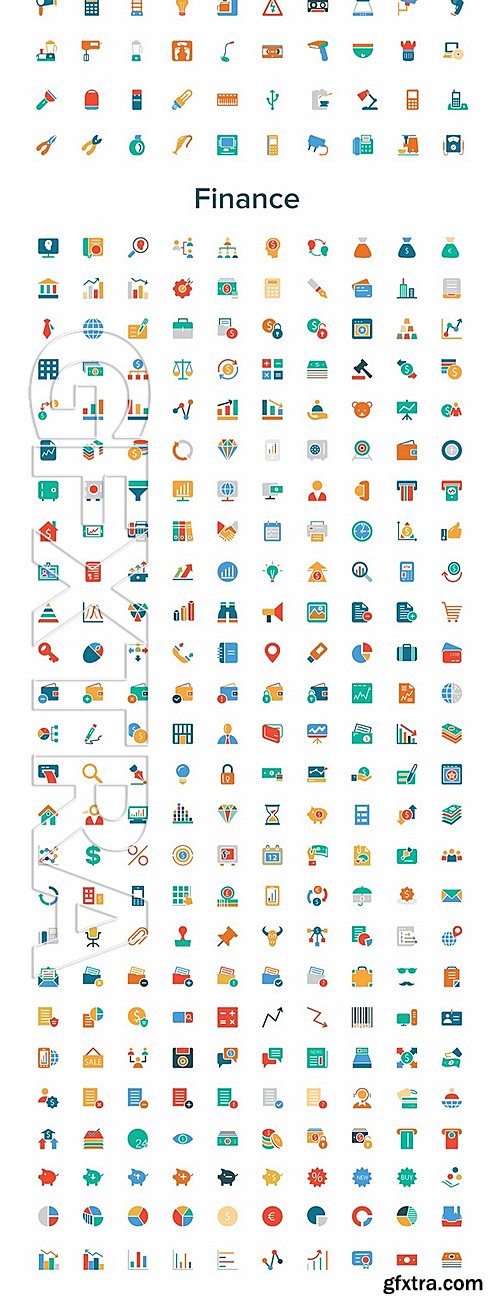 CM - 2400+ Colored Vector Icons Bundle 196710