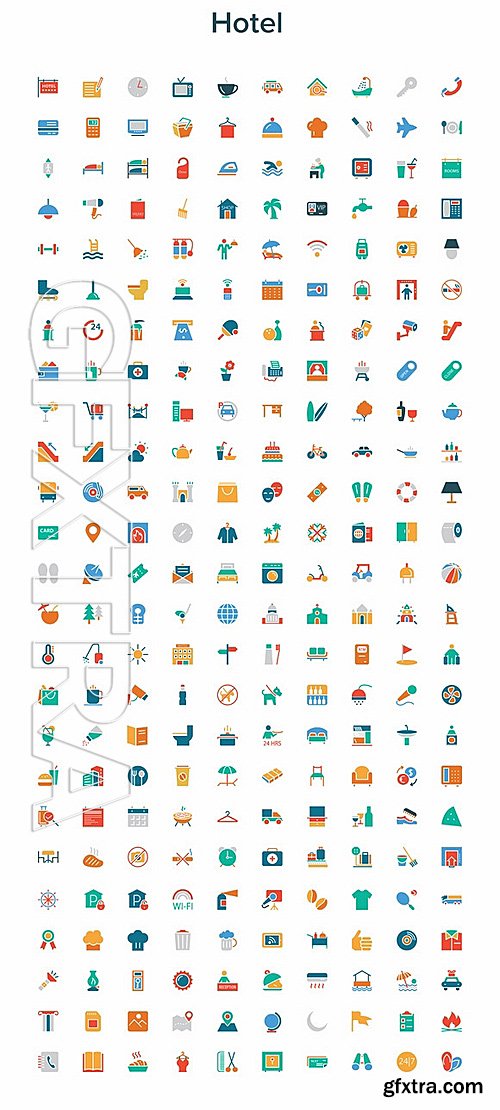 CM - 2400+ Colored Vector Icons Bundle 196710