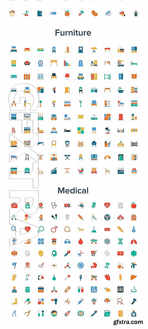 CM - 2400+ Colored Vector Icons Bundle 196710