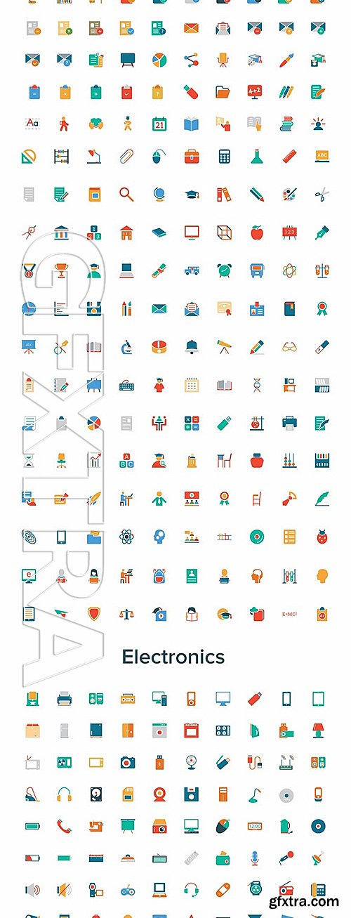 CM - 2400+ Colored Vector Icons Bundle 196710