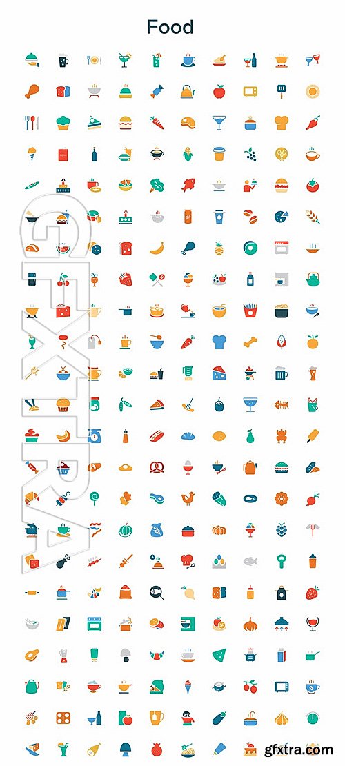 CM - 2400+ Colored Vector Icons Bundle 196710