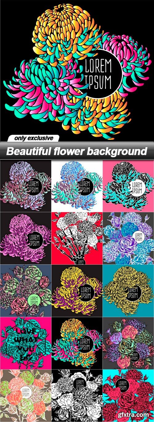 Beautiful flower background - 15 EPS