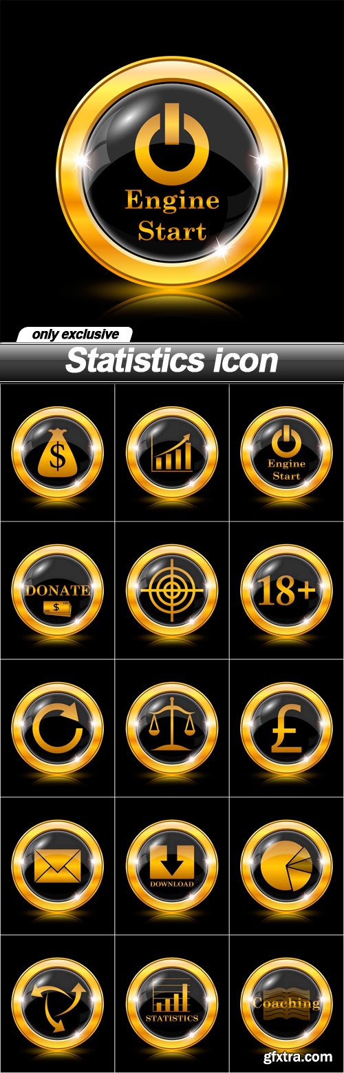 Statistics icon - 15 EPS