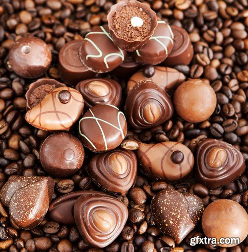 Coffee beans and candy