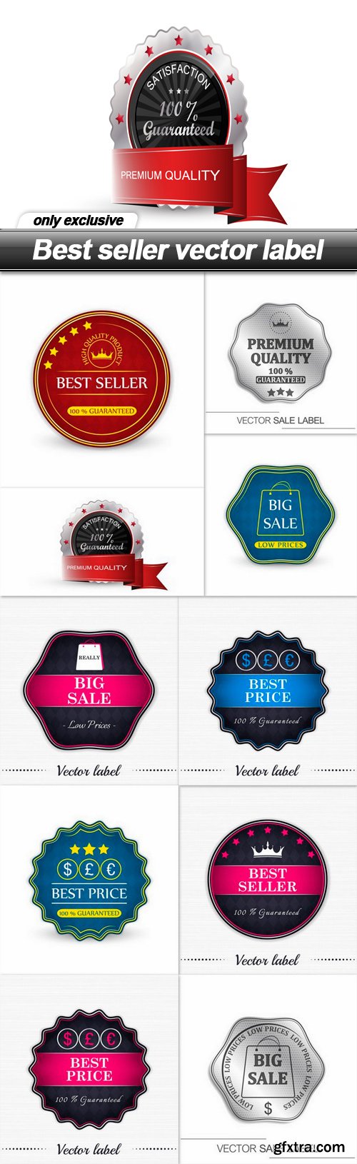 Best seller vector label - 10 EPS