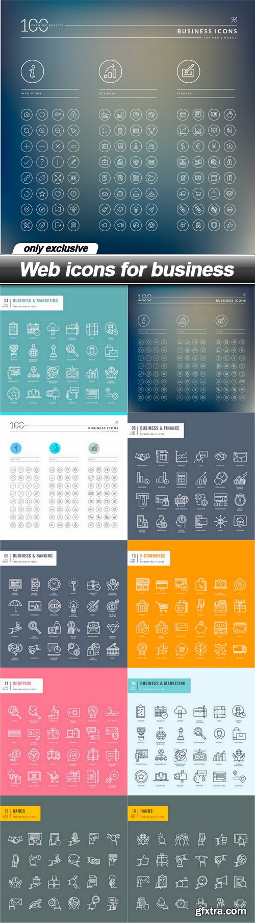 Web icons for business - 10 EPS