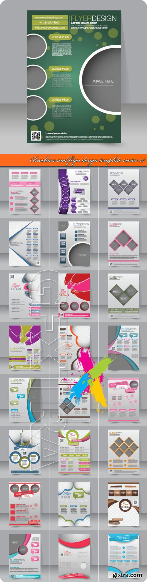 Brochure and flyer design template vector 25