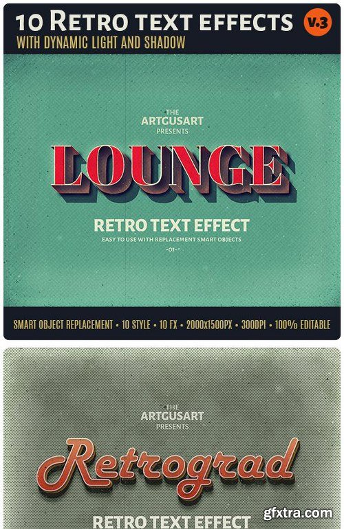 Graphicriver 10 Retro Text Effect v.3