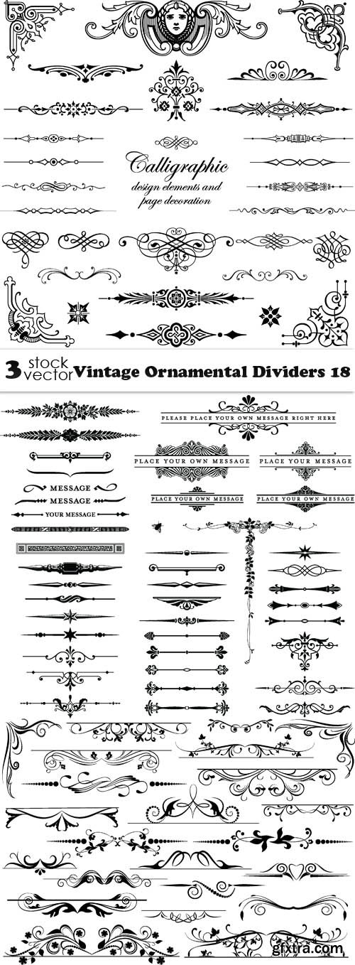 Vectors - Vintage Ornamental Dividers 18