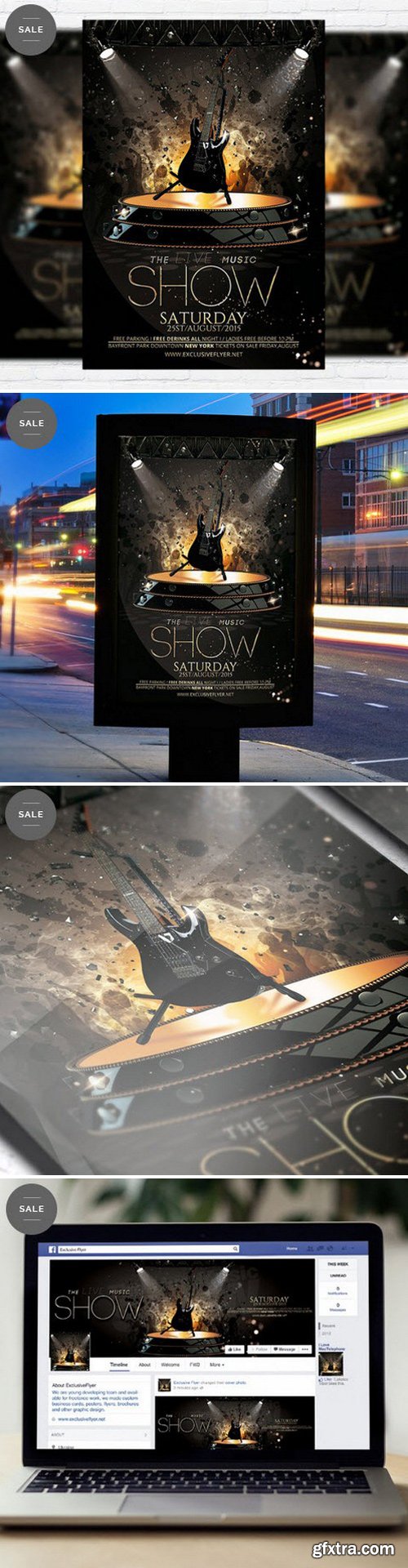 The Live Music Show – Flyer Template + Facebook Cover