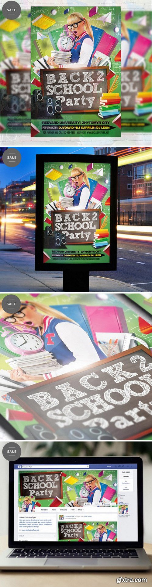 Back To School Party Vol.4 – Flyer Template + Facebook Cover