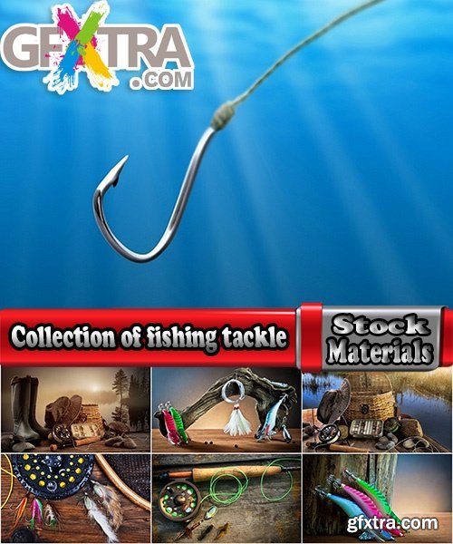 Collection of fishing tackle fishing rod spinning lure bait fishing hook lure 25 HQ Jpeg