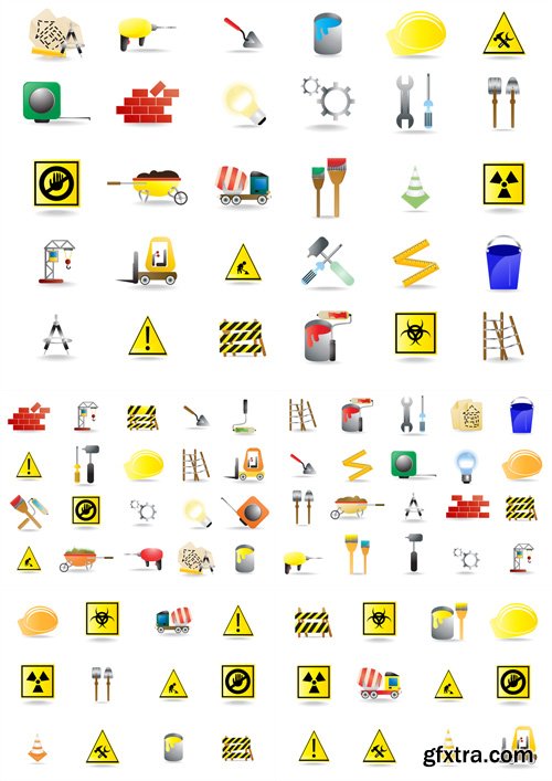 Vector Under Construction Icons Set