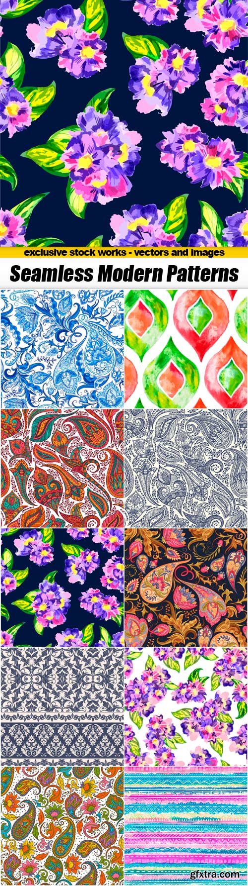 Seamless Modern Vector Patterns - 10 EPS