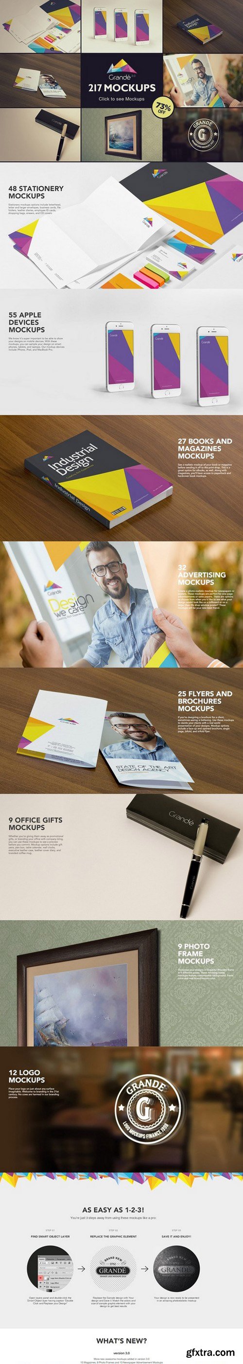 CM - GrandE V3 - 217 PSD MOCKUPS BUNDLE 338490