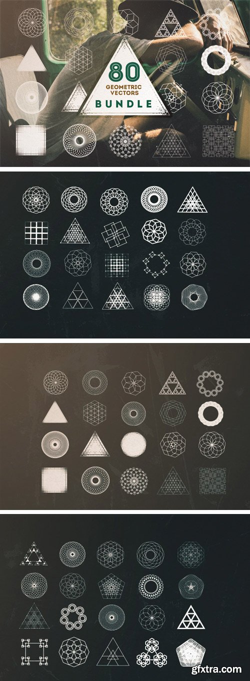 CM 332769 - 80 Geometric Vectors Bundle