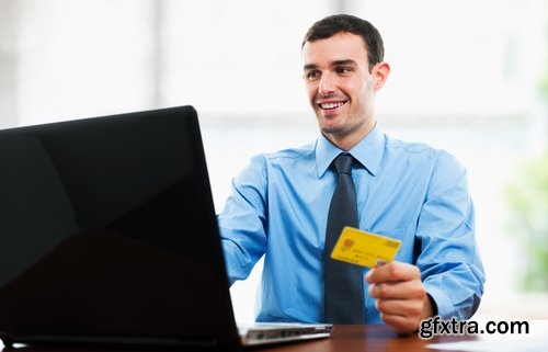 Collection of people with a bank card payment on the purchase of card 25 HQ Jpeg