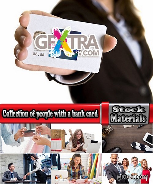 Collection of people with a bank card payment on the purchase of card 25 HQ Jpeg