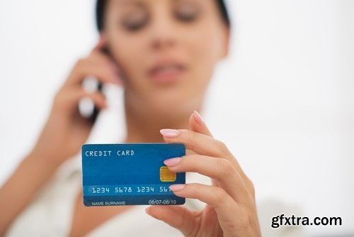 Collection of people with a bank card payment on the purchase of card 25 HQ Jpeg