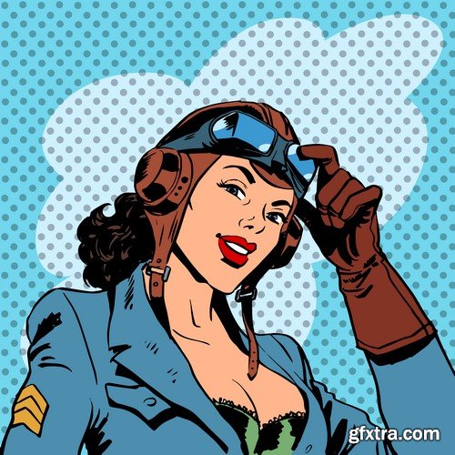 Comics Style Vector Illustrations - 25x EPS