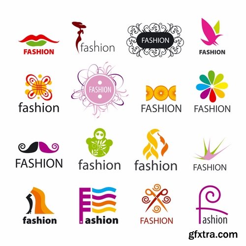 Collection picture vector logo illustration of the business campaign #8-25 EPS