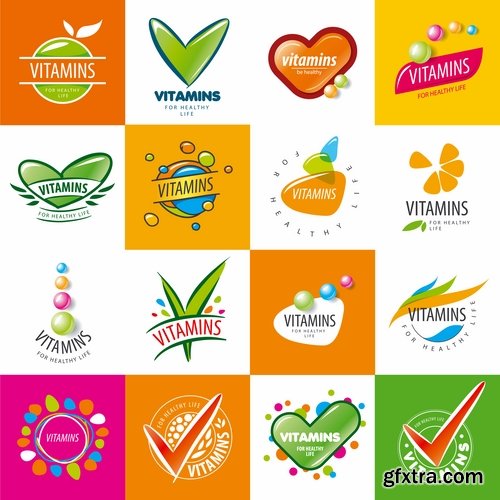 Collection picture vector logo illustration of the business campaign #8-25 EPS